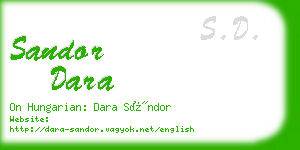 sandor dara business card